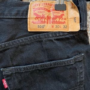 Men’s Levi’s 501 black jeans W30 L32